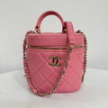 Preloved Chanel Calfskin Van 2way Bag FM6003 Pink Shoulder Bag