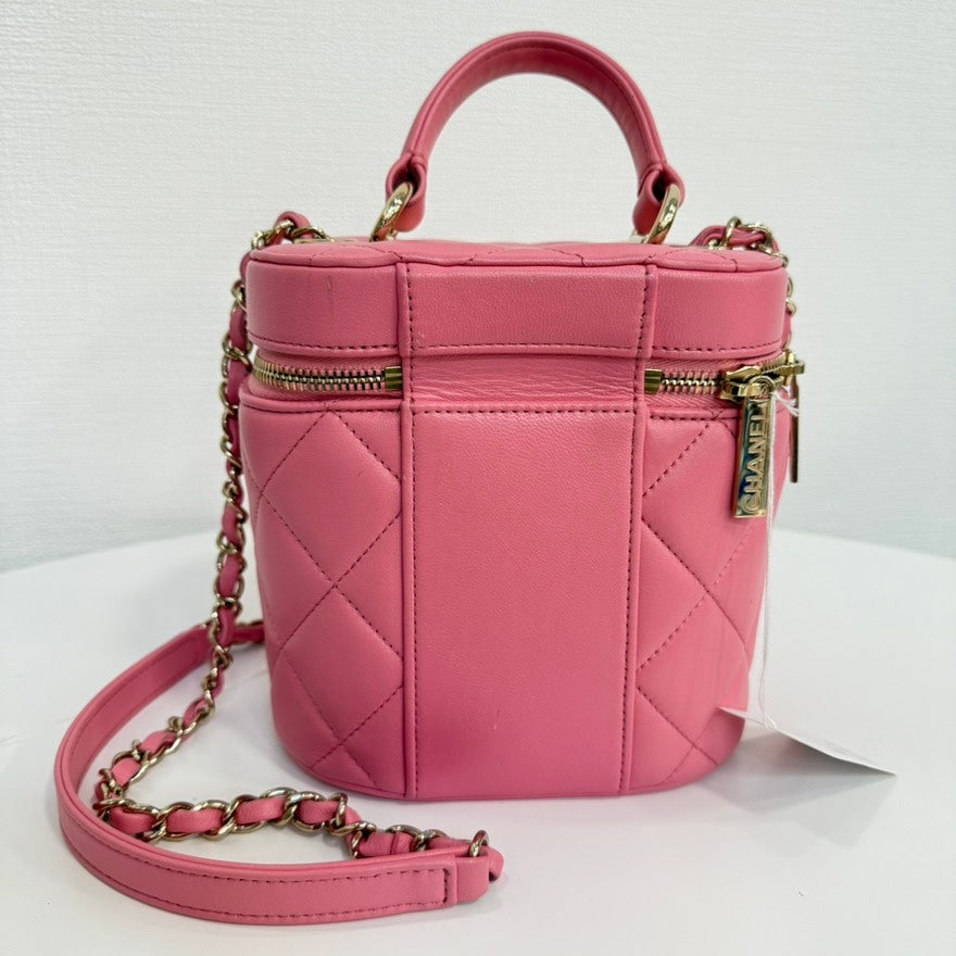 Preloved Chanel Calfskin Van 2way Bag FM6003 Pink Shoulder Bag