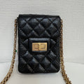 Preloved Chanel 2.55 Calfskin Mini Chain Bag Black Crossbody FM0045