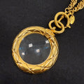Chanel Vintage Loupe Long Necklace FM0261 Gold Pendant