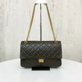 Preloved Chanel 2.55 Quilted Leather Shoulder Bag in Black - 2017-2018