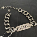 Chanel Rhinestone Chain Choker B14C FM9031 Silver Necklace