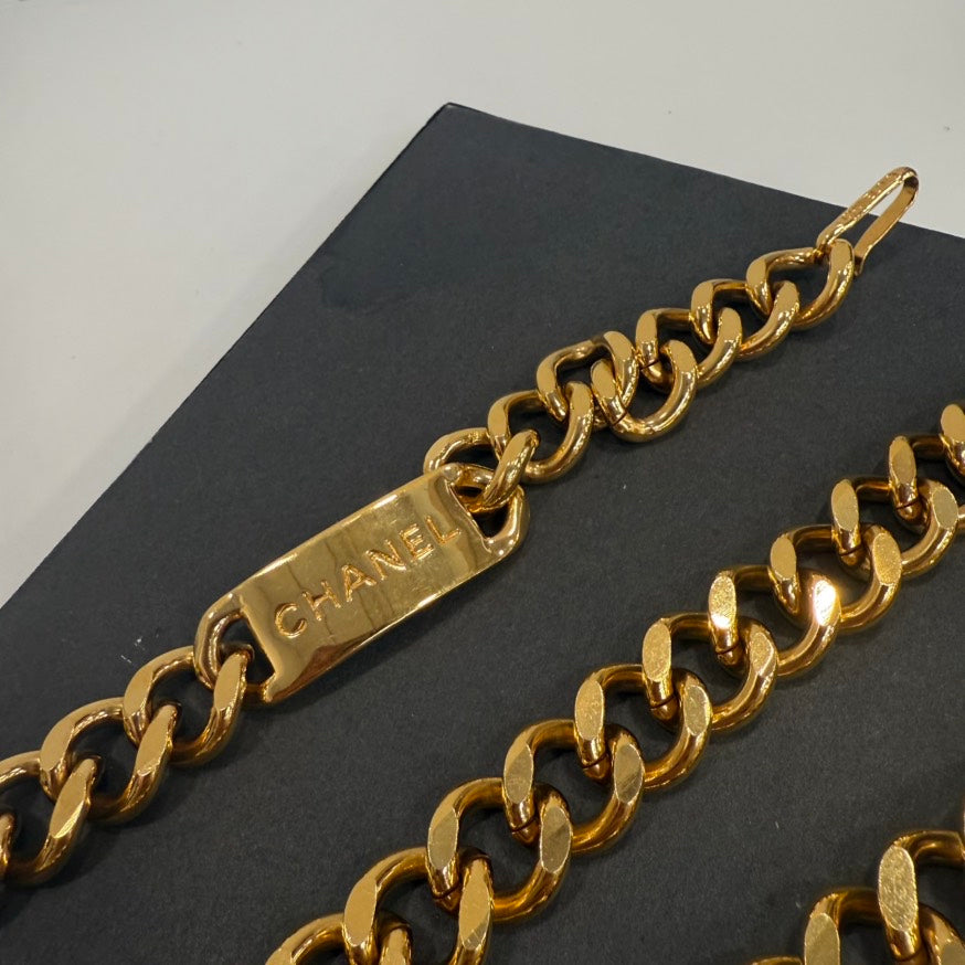 Vintage Chanel FM6086 Gold Chain Belt 31.5ÃƒÂ¢Ã¢â€šÂ¬Ã‚Â