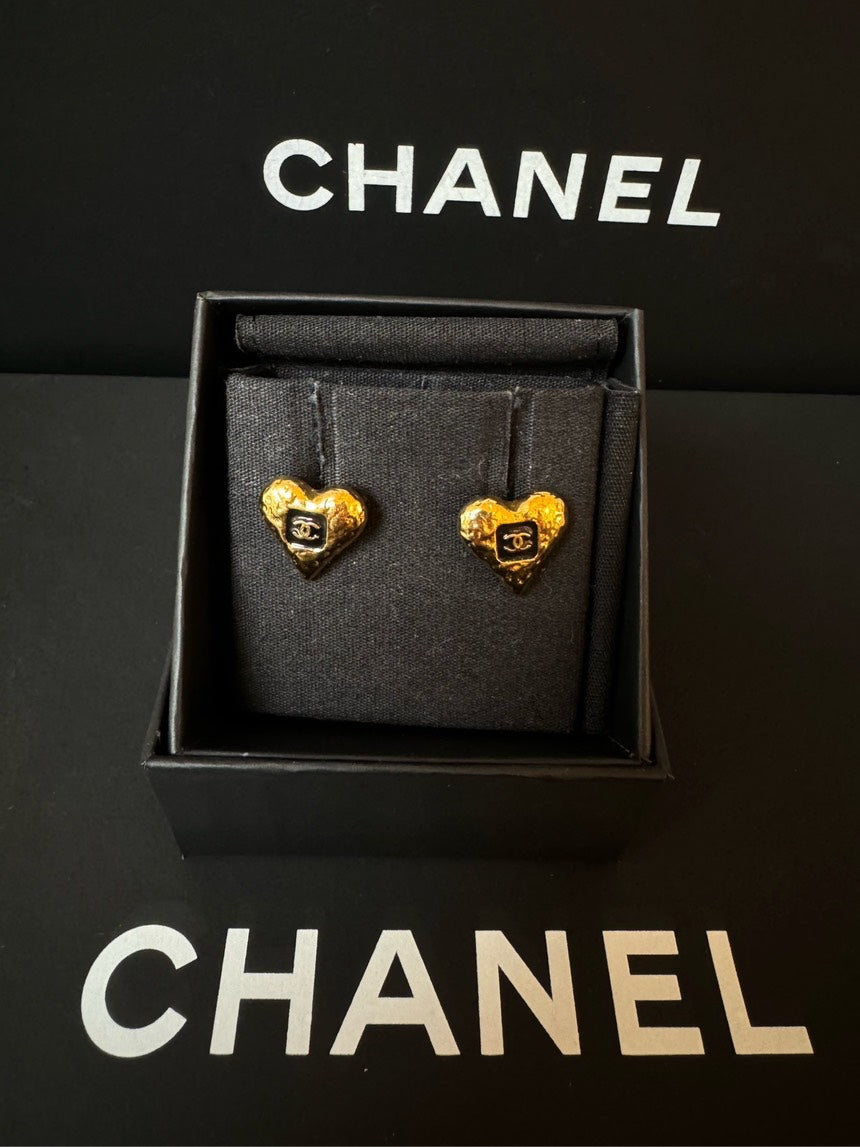 Chanel Lava Heart Earrings