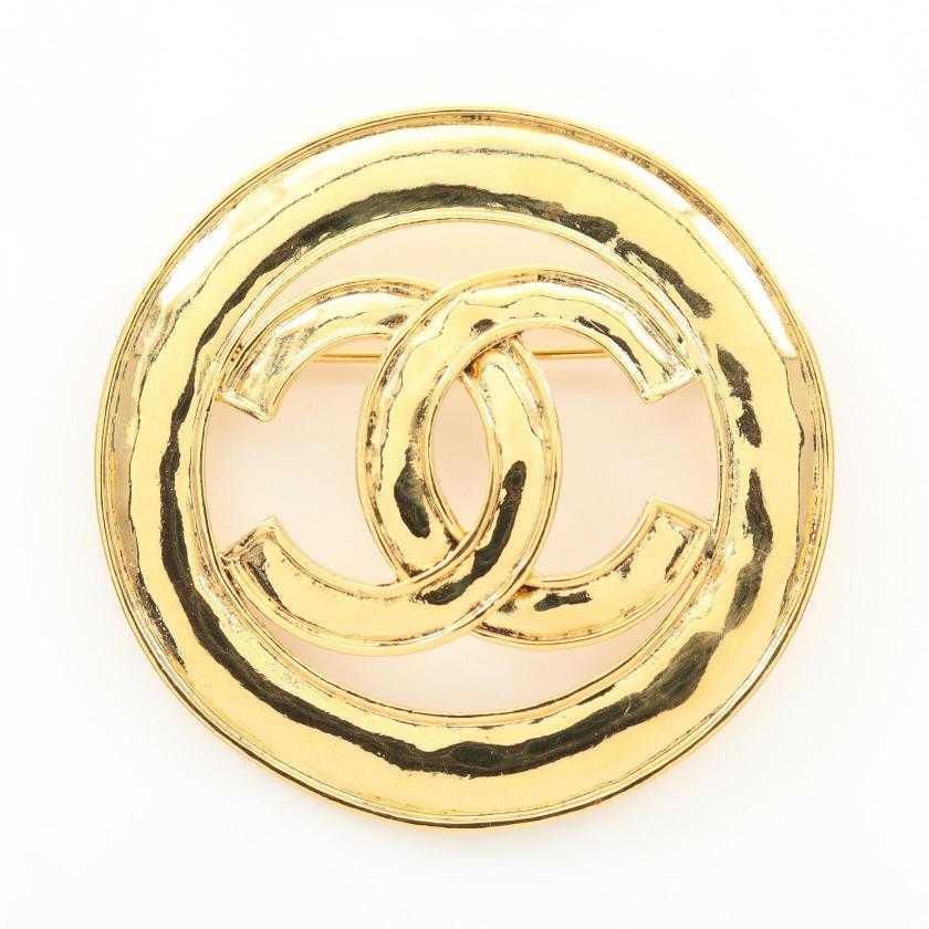CHANEL Coco Mark Brooch Gold 94P Pre-loved Brooch