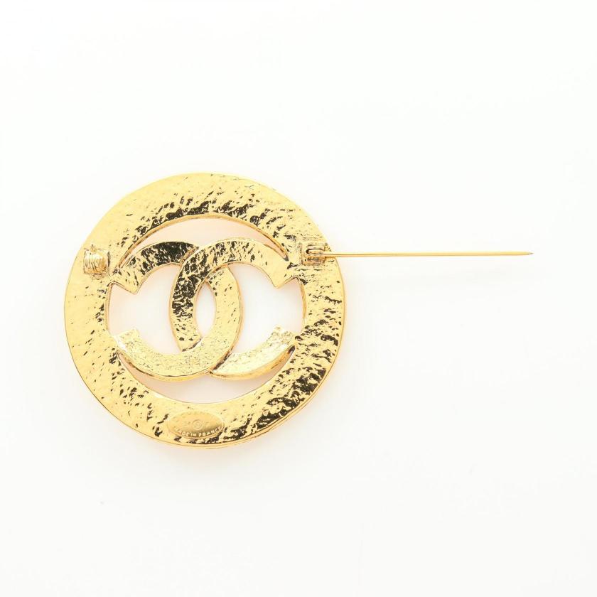 CHANEL Coco Mark Brooch Gold 94P Pre-loved Brooch
