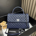 Chanel Coco Handle Large Navy Top Handle Bag
