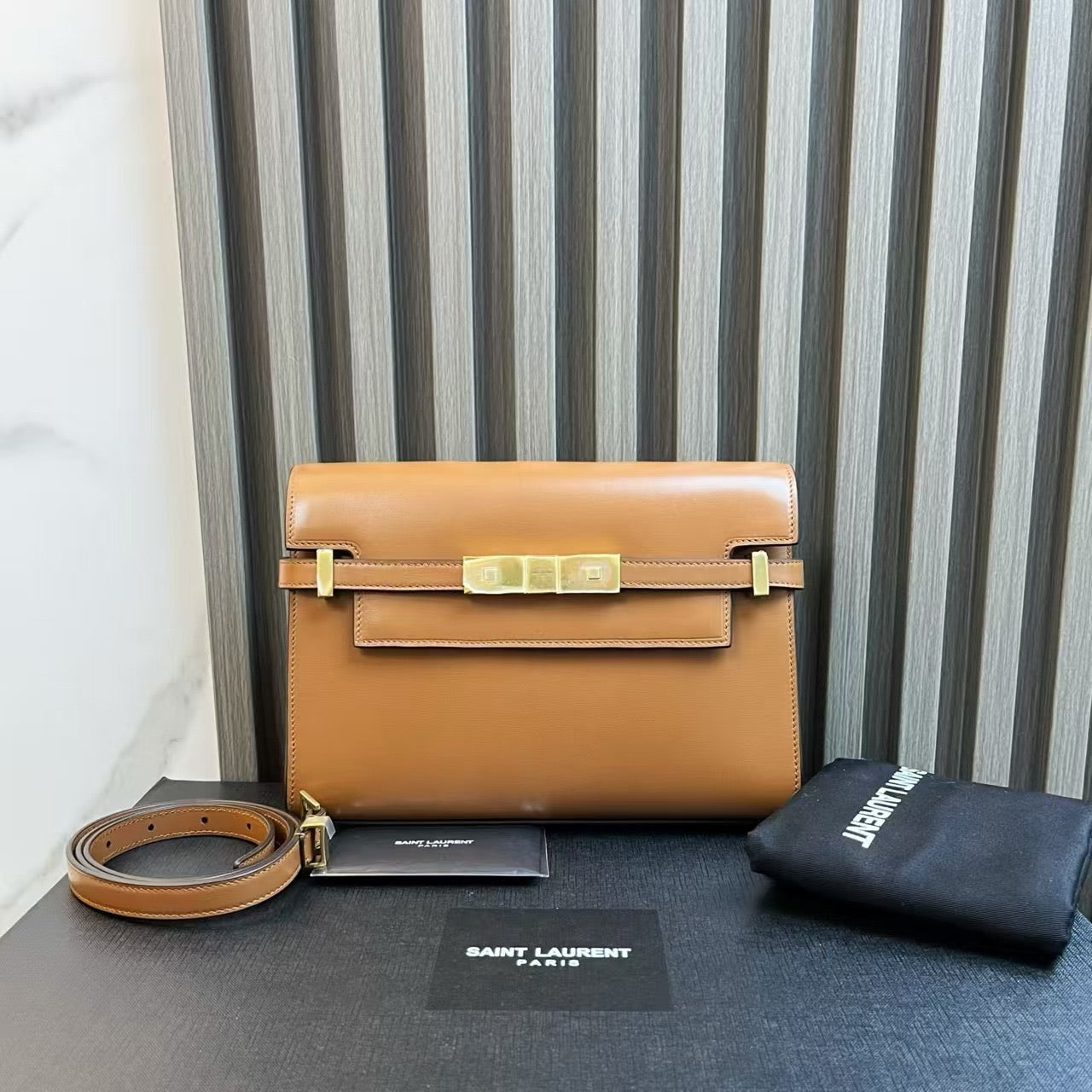 Preloved Saint Laurent Sac De Jour Tan Shoulder Bag