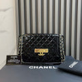 Chanel Classic Flap Black Patent Leather Shoulder Bag 2014-2015