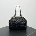 Chanel Quilted Black Lambskin Tote Bag 2009-2010