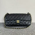 Chanel Classic Quilted Black Leather Shoulder Bag