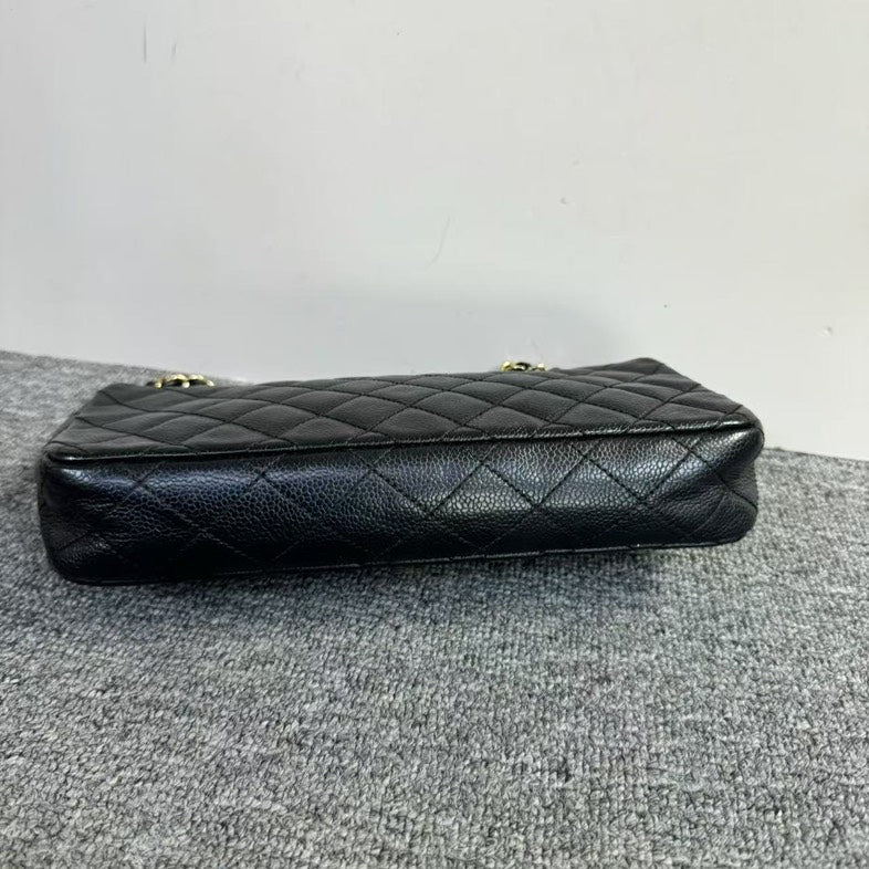 Chanel Classic Quilted Black Leather Shoulder Bag