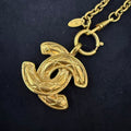 Vintage Chanel Coco Necklace TKB Gold Pendant