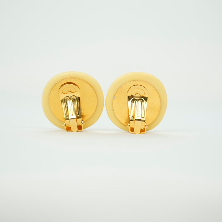 CHANEL Coco Mark Earrings Ivory Earrings