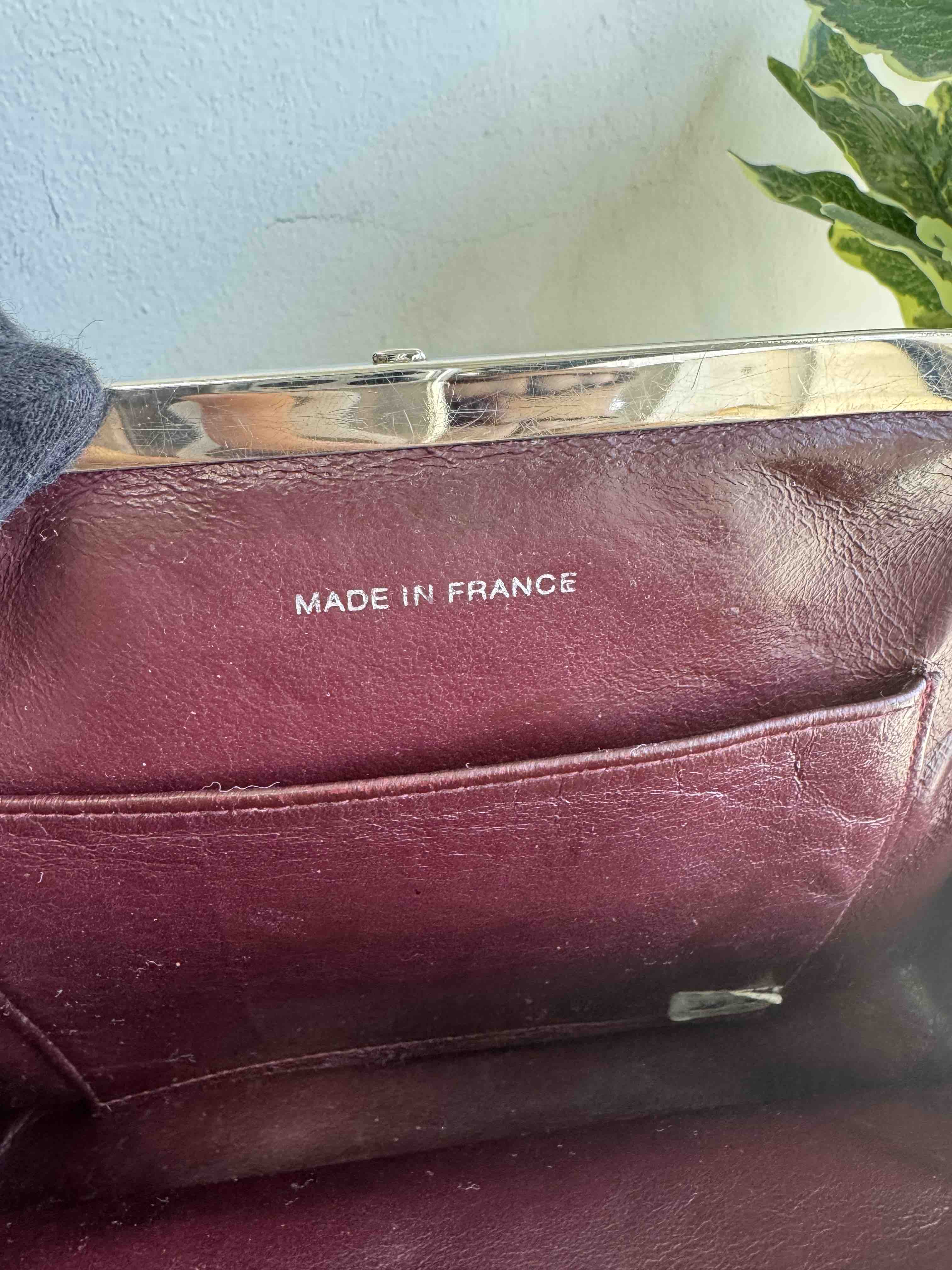 Chanel Vintage Kiss-lock Black Leather Clutch Bag