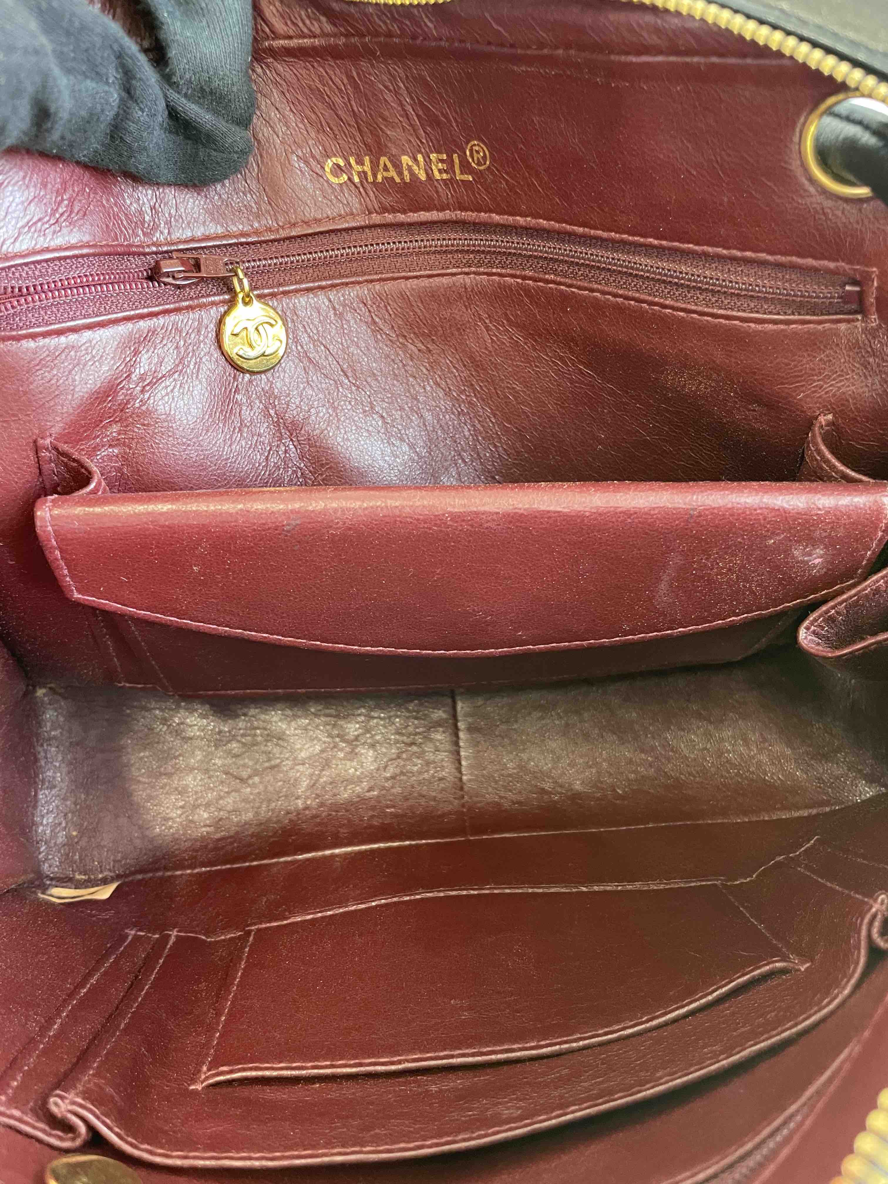 Chanel Quilted Chevron Black Shoulder Bag