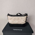 Preloved Chanel Gabrielle Bag 5010607 Beige Black Shoulder Bag