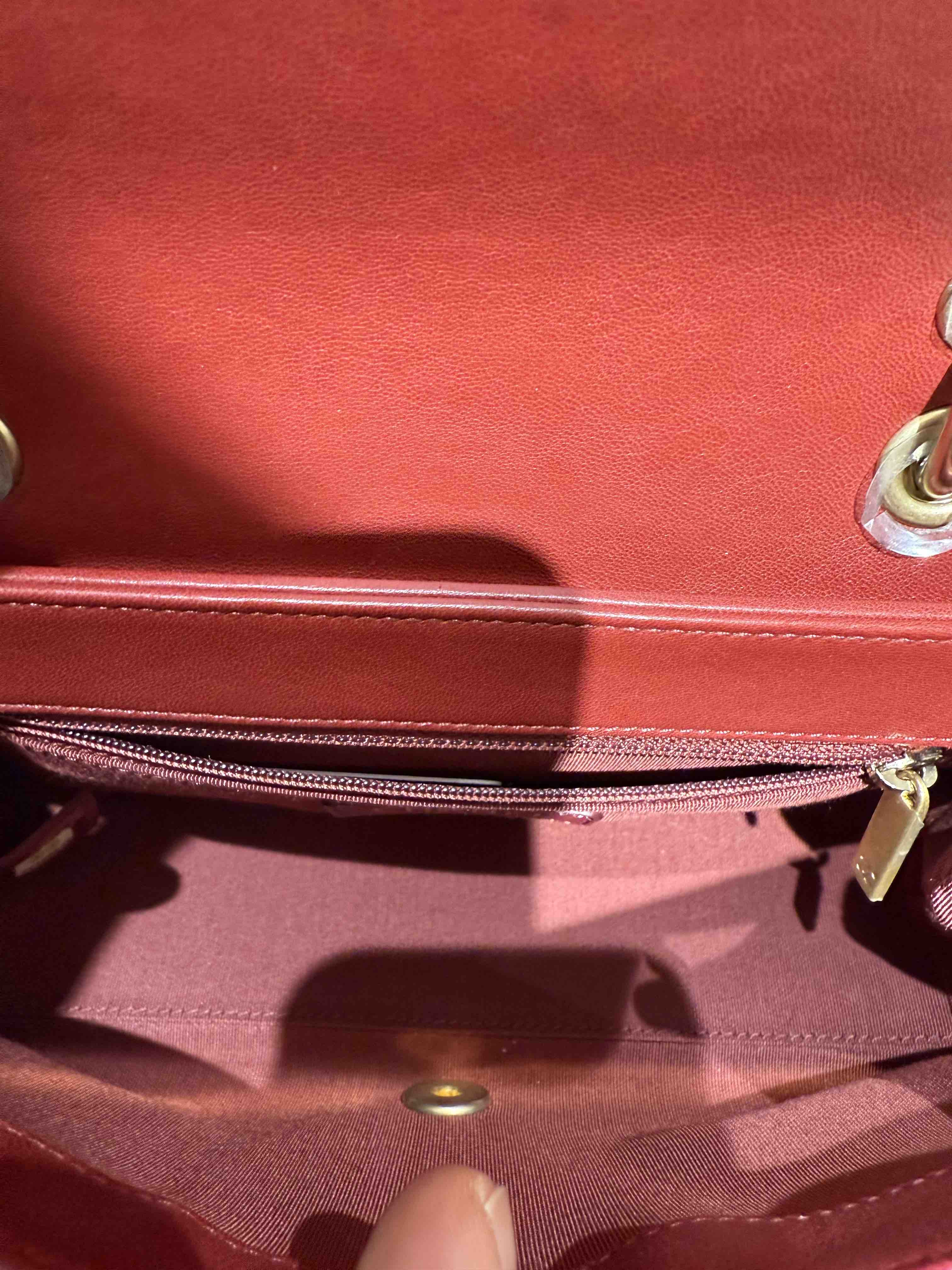 Preloved Chanel 2017 Red Top Handle Flap Bag