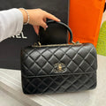 Pre-LOVED BIG DISCOUNT ÃƒÂ°Ã…Â¸Ã‚Â©Ã‚Â· Chanel Classic Black Quilted Leather Satchel Bag