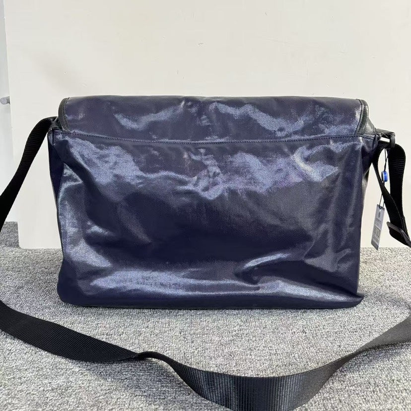 Chanel Vintage Navy Messenger Bag - Preloved Designer Handbag