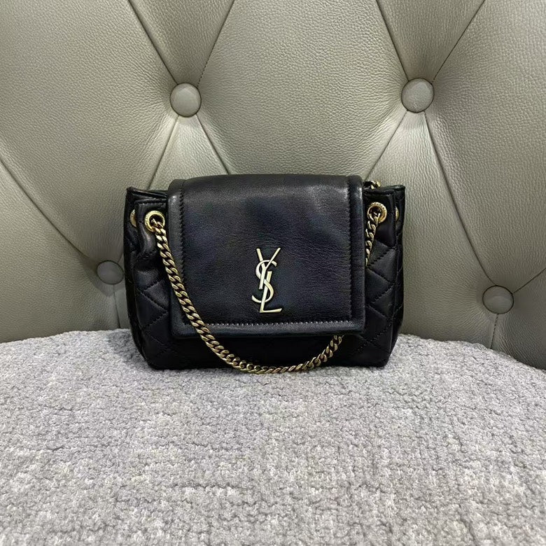 Preloved YSL Kate Bag Quilted Black Small Shoulder Bag