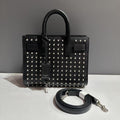 Saint Laurent Sac De Jour Black Leather Studded Shoulder Bag