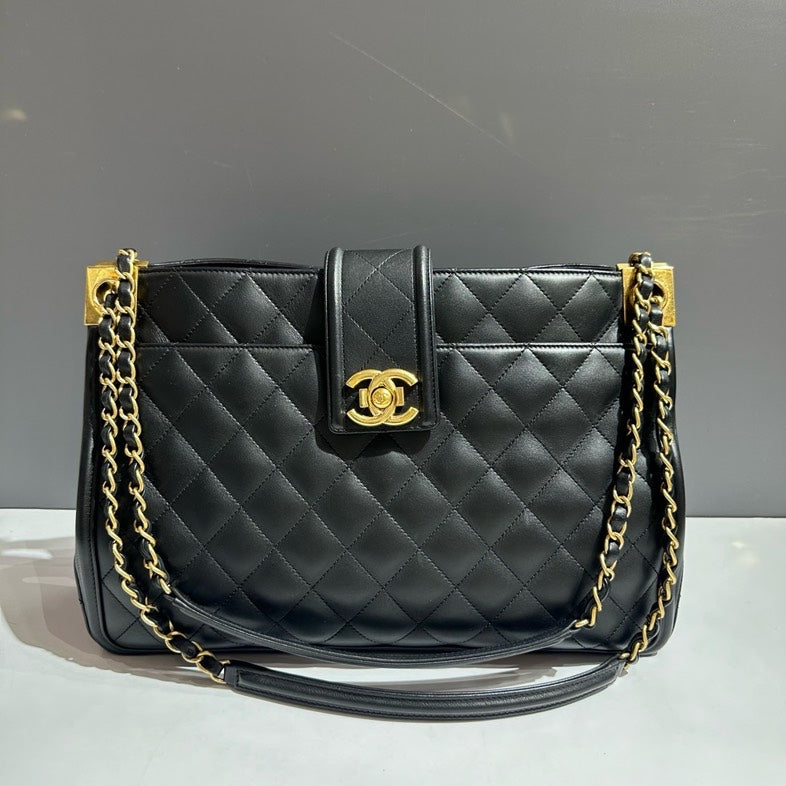 Chanel Quilted Black Tote Bag