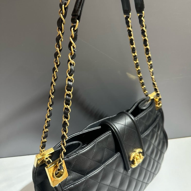 Chanel Quilted Black Tote Bag