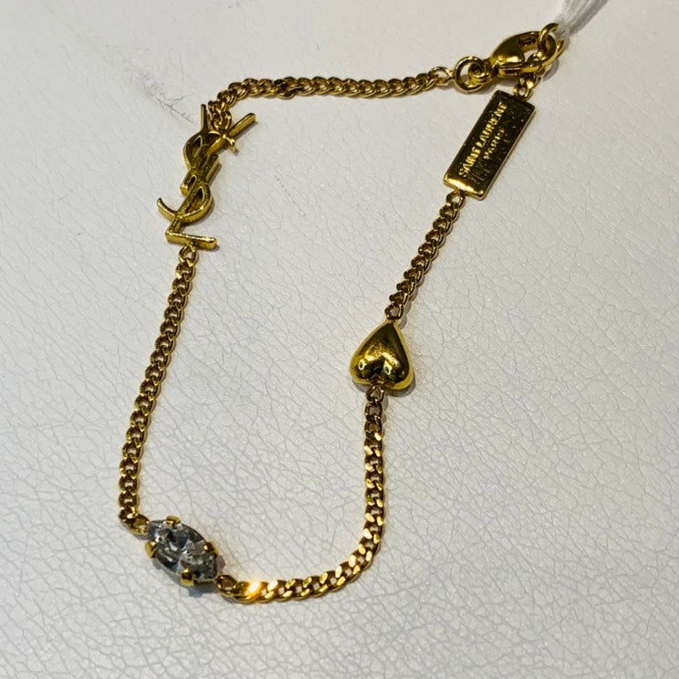 YSL Preloved Chain Bracelet Gold with No Stone