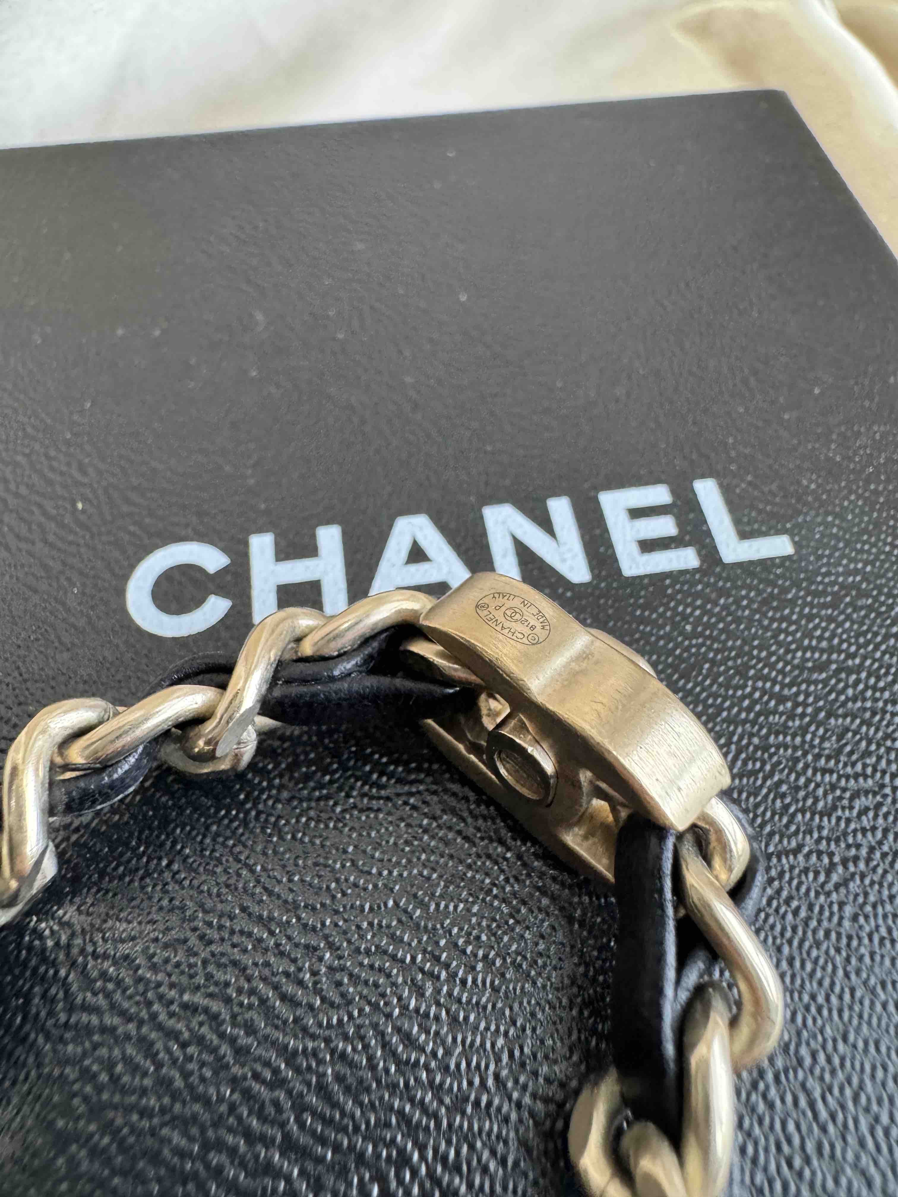 CHANEL Chain Black Choker Necklace