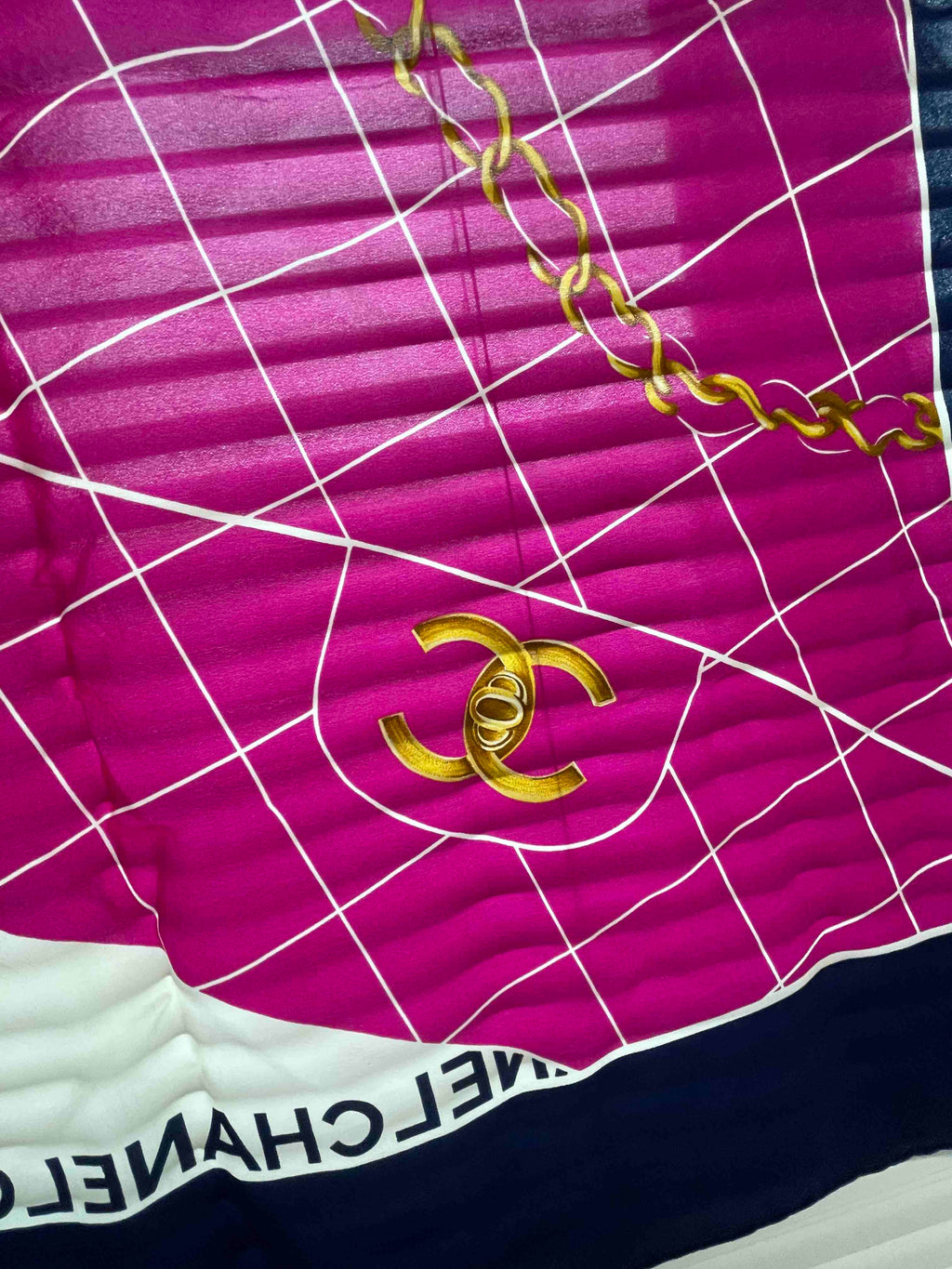 Chanel CF Bag Scarf JY358 R Pink Scarf