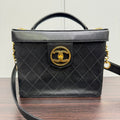 Vintage Chanel Lambskin Black 2way Van Case NG6091 - Shoulder/Top Handle Bag