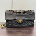 Vintage Chanel Lambskin Single Flap Bag NG13948 Black Shoulder Bag