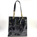 Preloved Chanel Patent Leather Chain Tote Bag Black N409268