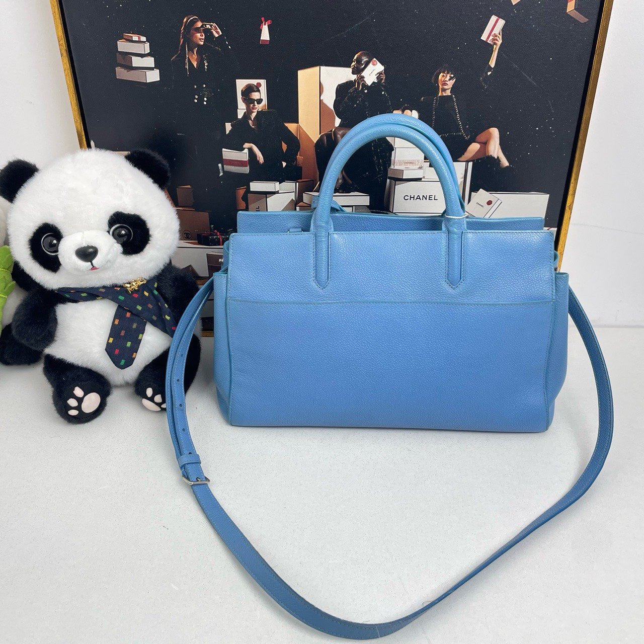 Saint Laurent Pre-Loved Two-Way Bag in Blue Leather - 12154952