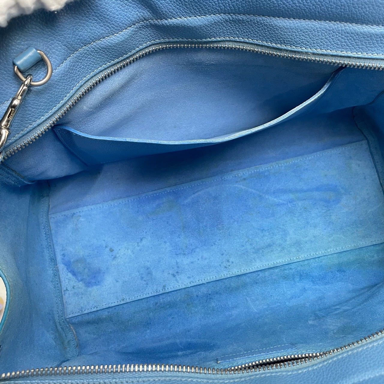 Saint Laurent Pre-Loved Two-Way Bag in Blue Leather - 12154952