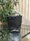 Chanel Preloved Quilted Black Bucket Bag