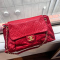 Chanel Red Leather Chain Shoulder Bag AF603 - Preloved