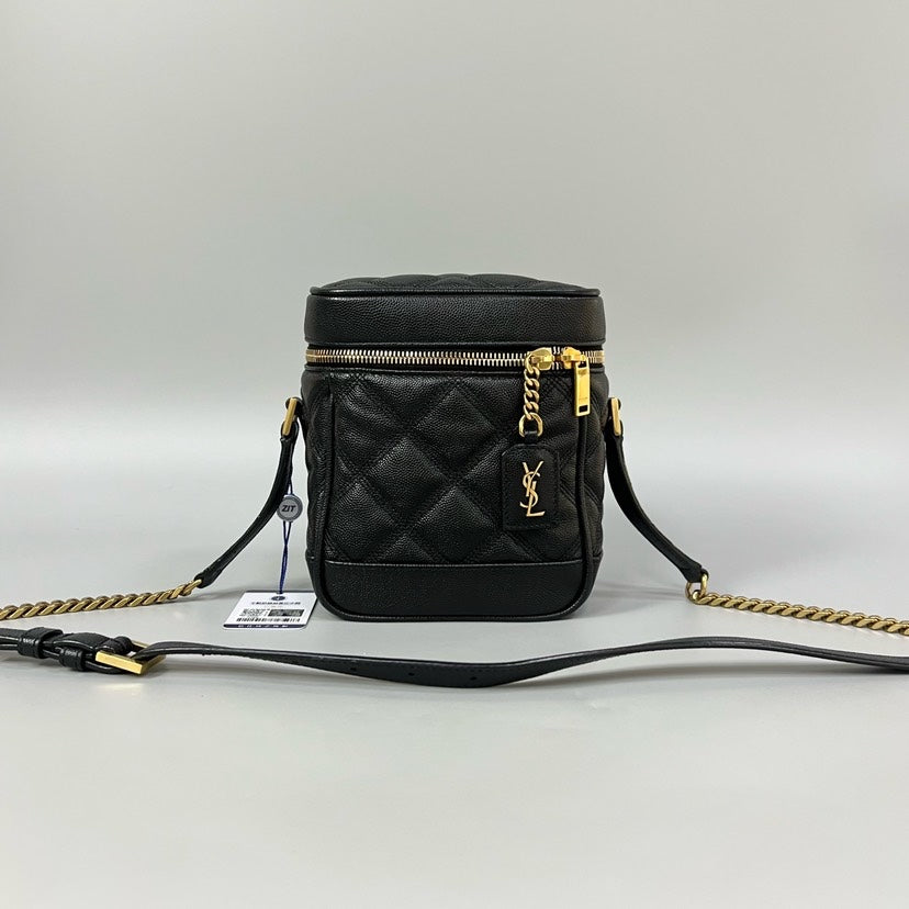 Preloved YSL Van  Case black 17*15*9cm XJ10897