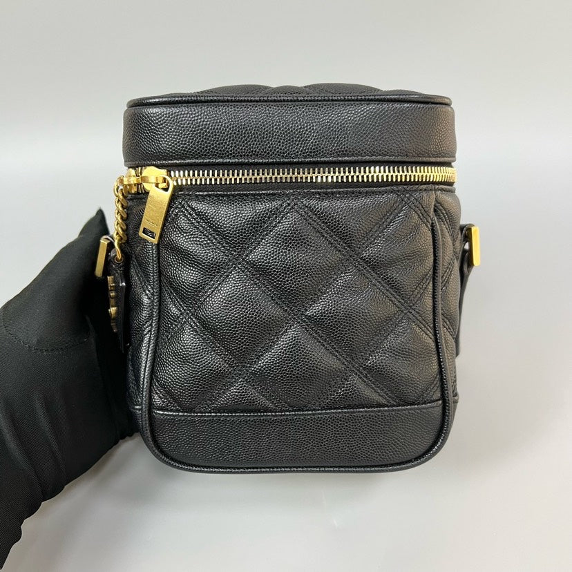 Preloved YSL Van  Case black 17*15*9cm XJ10897