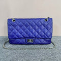 Preloved Chanel 2.55 Shoulder Bag Purple Quilted Leather