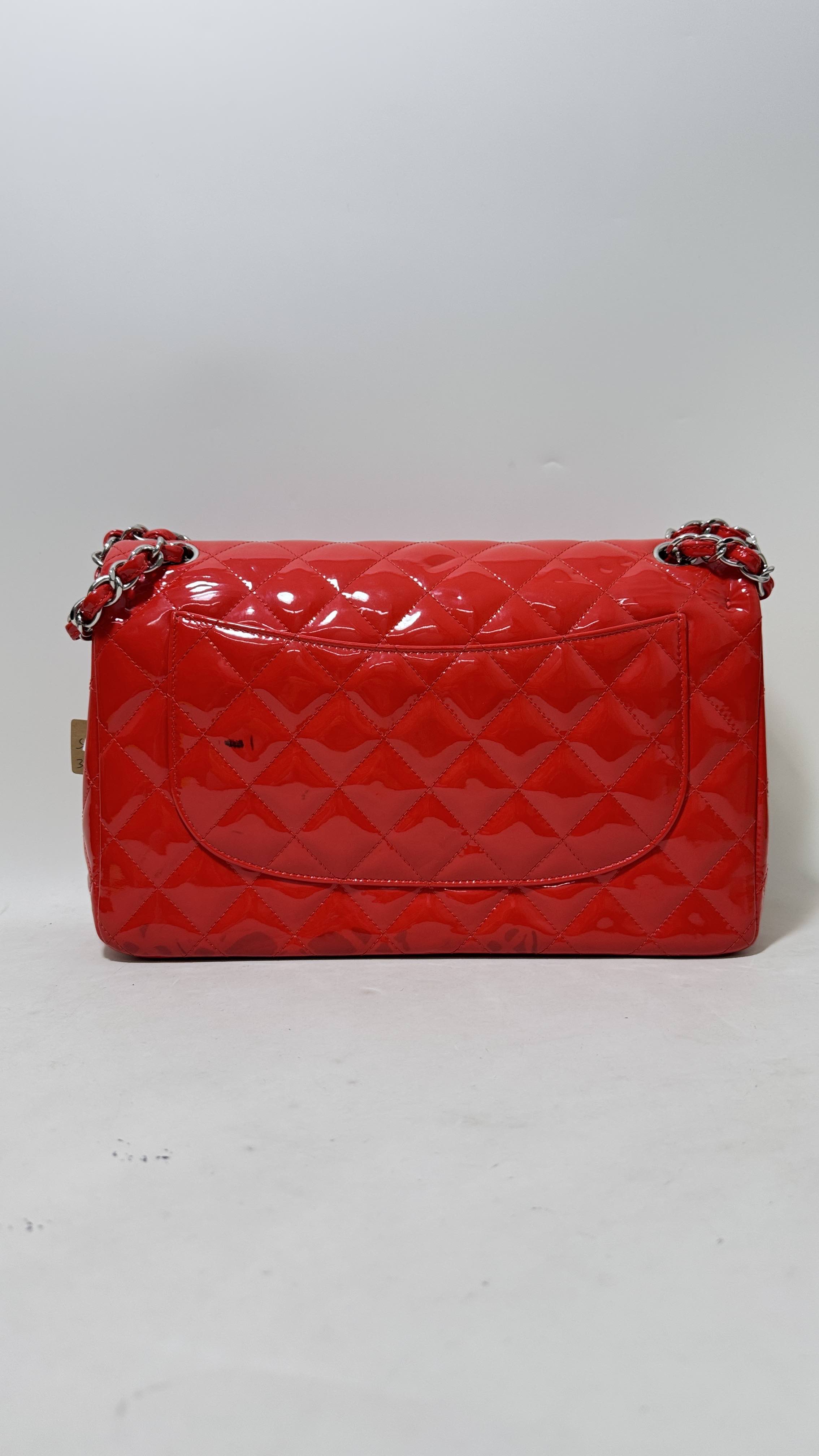Preloved Chanel Flap Patent Leather Bag in Red - Shoulder Bag