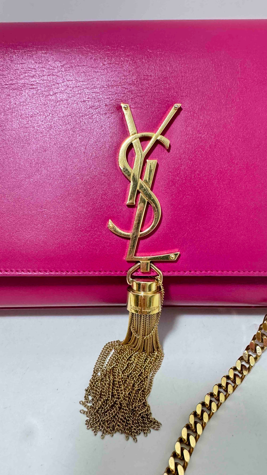 Preloved YSL flap bag with chain