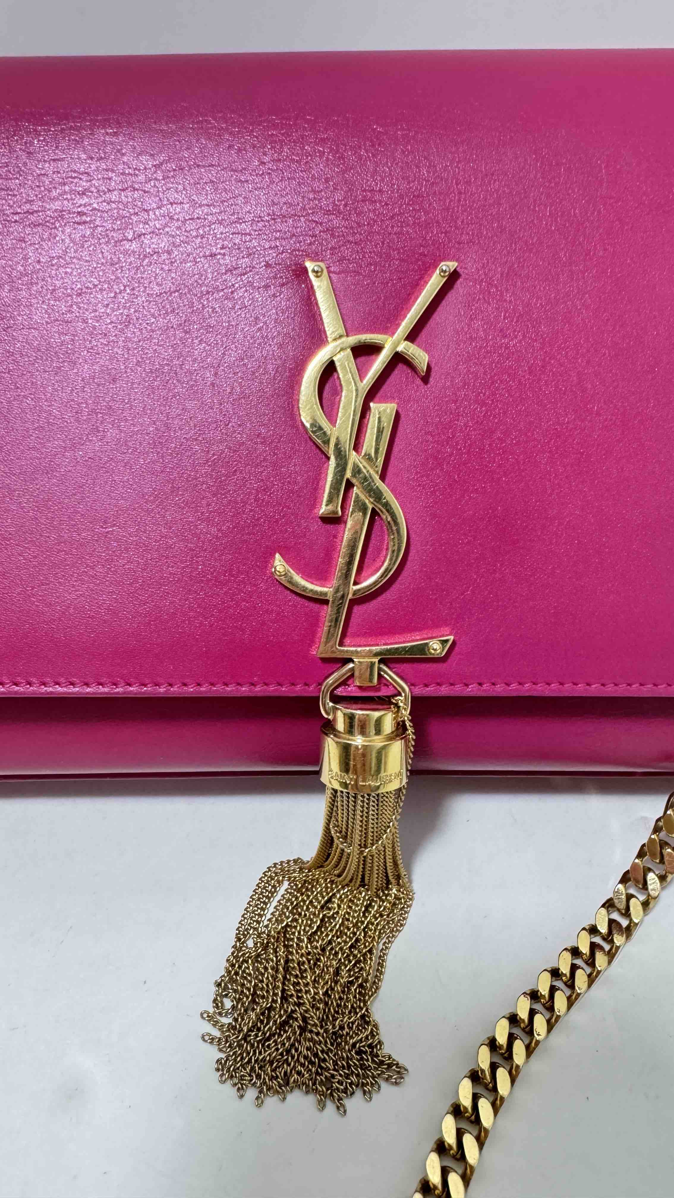Preloved YSL flap bag with chain