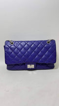Chanel Preloved 2.55 Bag Purple Quilted Leather Shoulder Bag