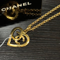 Pre-loved Chanel Heart Pendant Gold Necklace