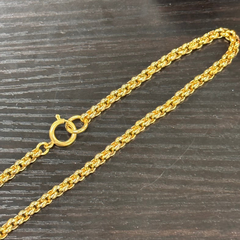 Pre-loved Chanel Heart Pendant Gold Necklace