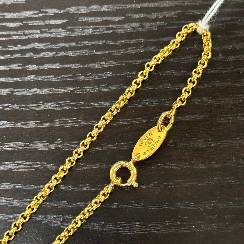 Chanel Sun Pendant Gold Necklace
