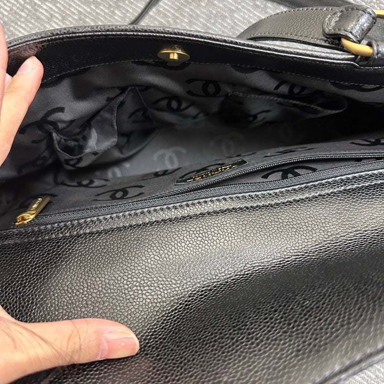 Pre-loved Chanel Double C Black 2way Shoulder Bag