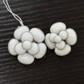Pre-loved Chanel Camellia White Earrings